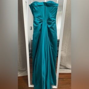 It is a Davis’s Bridal beautiful bridesmaid dress.